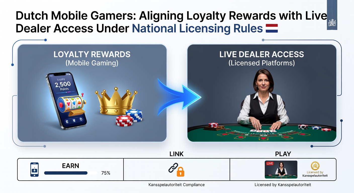 Mobiele Nederlandse spelers combineren loyaliteitsbeloningen met live dealer spellen onder licentieregels