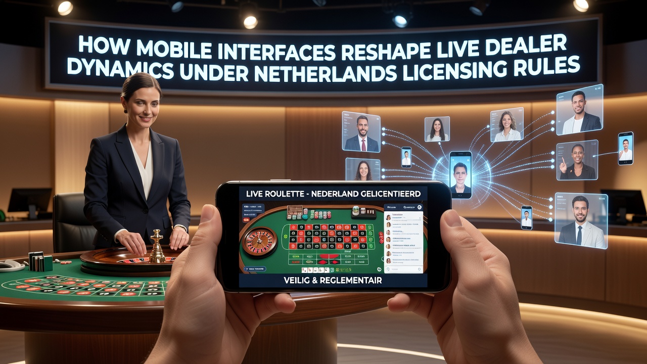 Mobiele live dealer interface met touch-bediening in Nederlandse online casino's