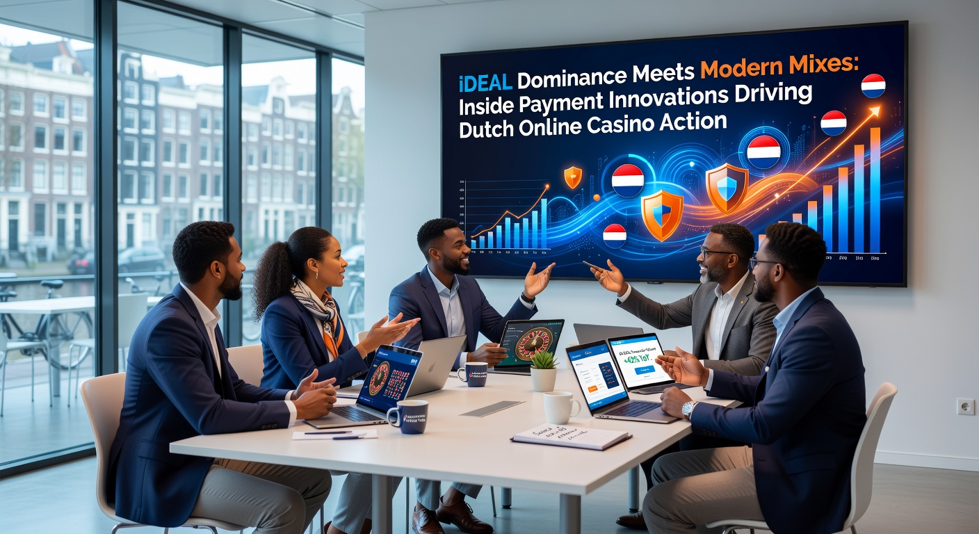 Infographic van betaalopties in Nederlandse online casinos, met iDEAL bovenaan en pijlen naar crypto en e-wallets