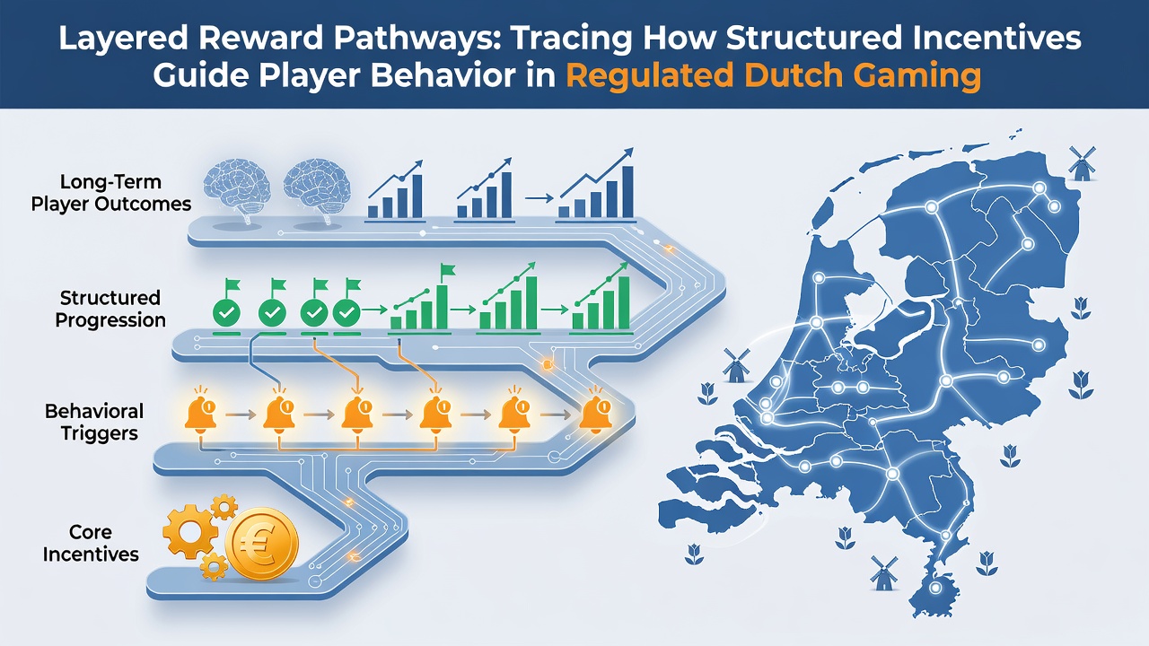 Diagram dat toont hoe gestructureerde incentives door verschillende lagen spelersgedrag sturen in Nederlandse casino's