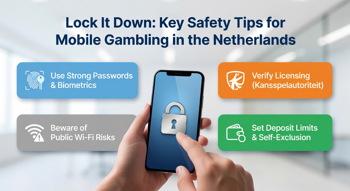 Afbeelding van iDEAL-betaalicoon op een mobiel scherm met slot en schild, illustrerend beveiligde transacties in Nederlandse online casino's