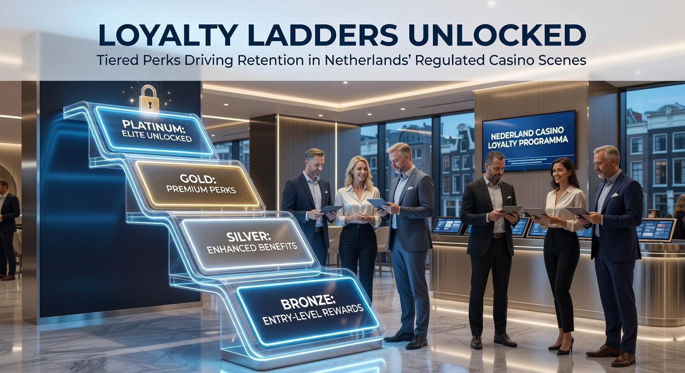 Grafiek met loyaalheidsniveaus en groeiende retentiepercentages in Nederlandse online casinos