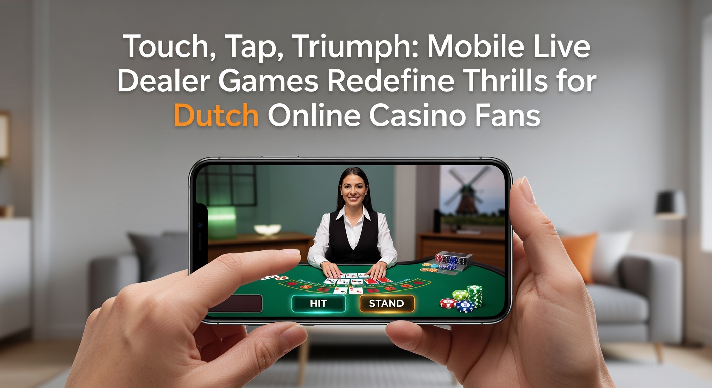 Smartphone met live dealer blackjack spel in actie, met dealer en kaarten zichtbaar op scherm