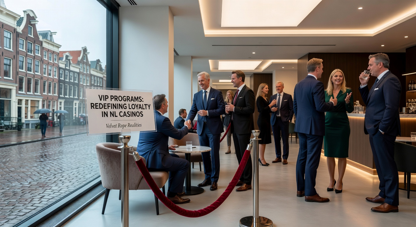 Grafiek met stijgende loyaliteitscurves en VIP-tier iconen in een Nederlands casino-dashboard